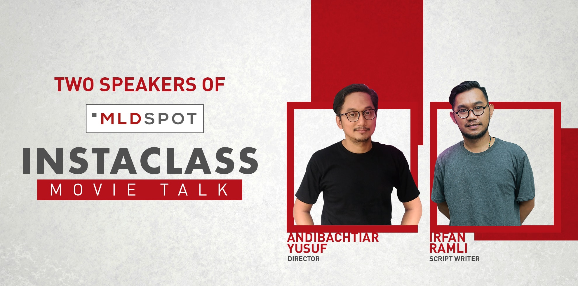 Two Speakers of MLDSPOT Instaclass Movie Talk