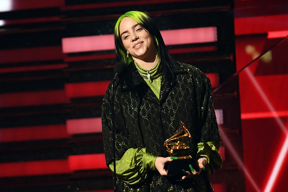Moment saat Billie Eilish memenangkan salah satu kategori musik Grammy Awards