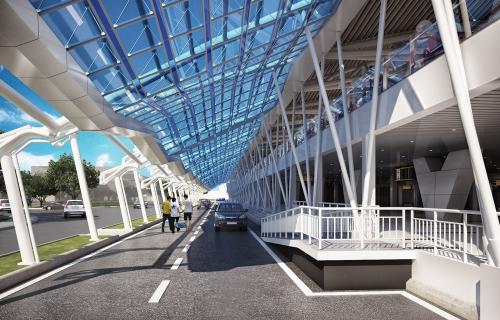 Sunda Kontemporer di Terminal Internasional Bandara Husein Sastranegara