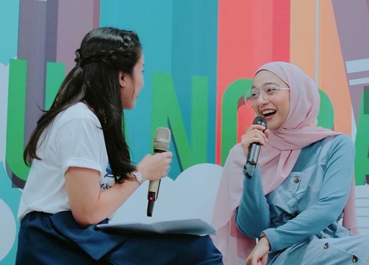 Chiki Fawzi, salah satu influencer yang turut meramaikan rangkaian kegiatan KeREADta 2019